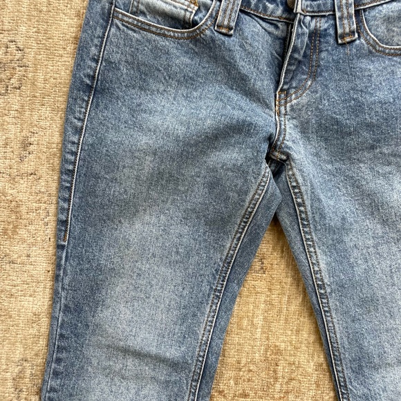 Ultra Low Rise Blue Flare Jeans for Women - Picture 4 of 10